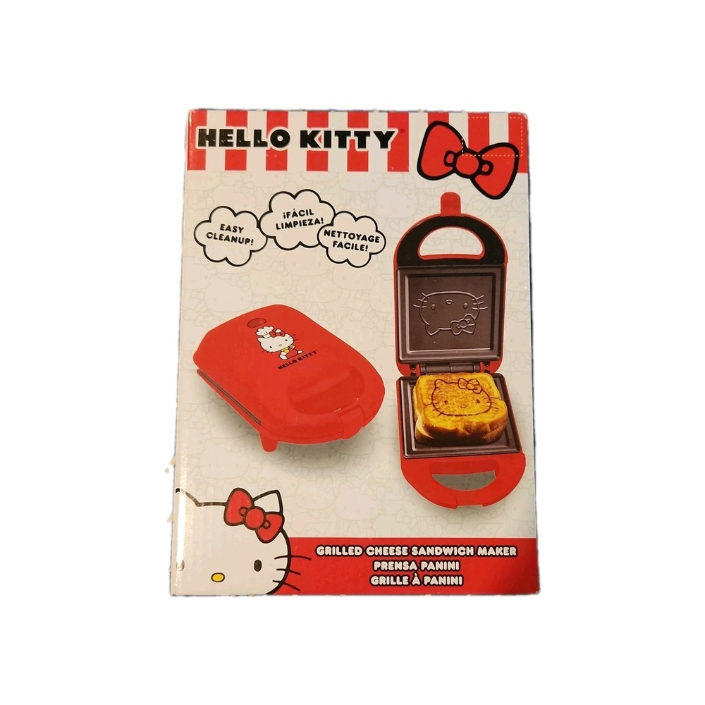 Hello Kitty Grilled Cheese Sandwich Maker Panini Press Red Uncanny Brands New‎